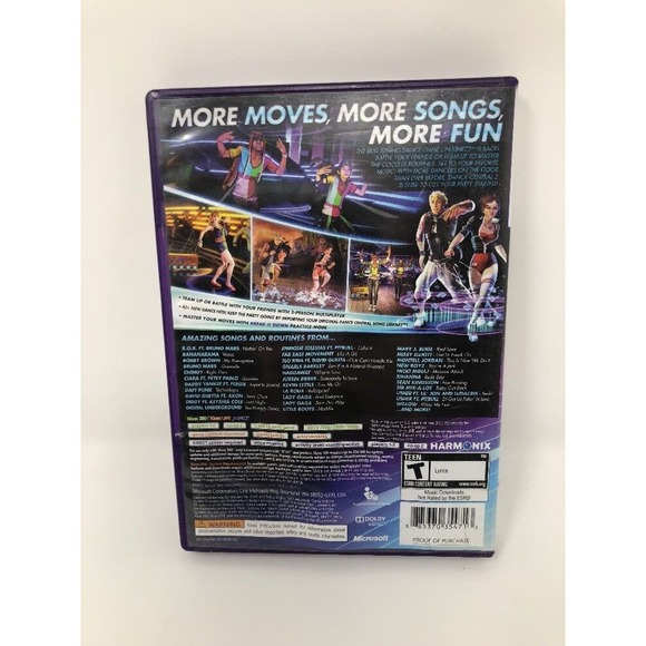 Dance Central 2 Game Xbox 360 Requires Kinect Case Disc Manual Tested Works - Picture 3 of 6